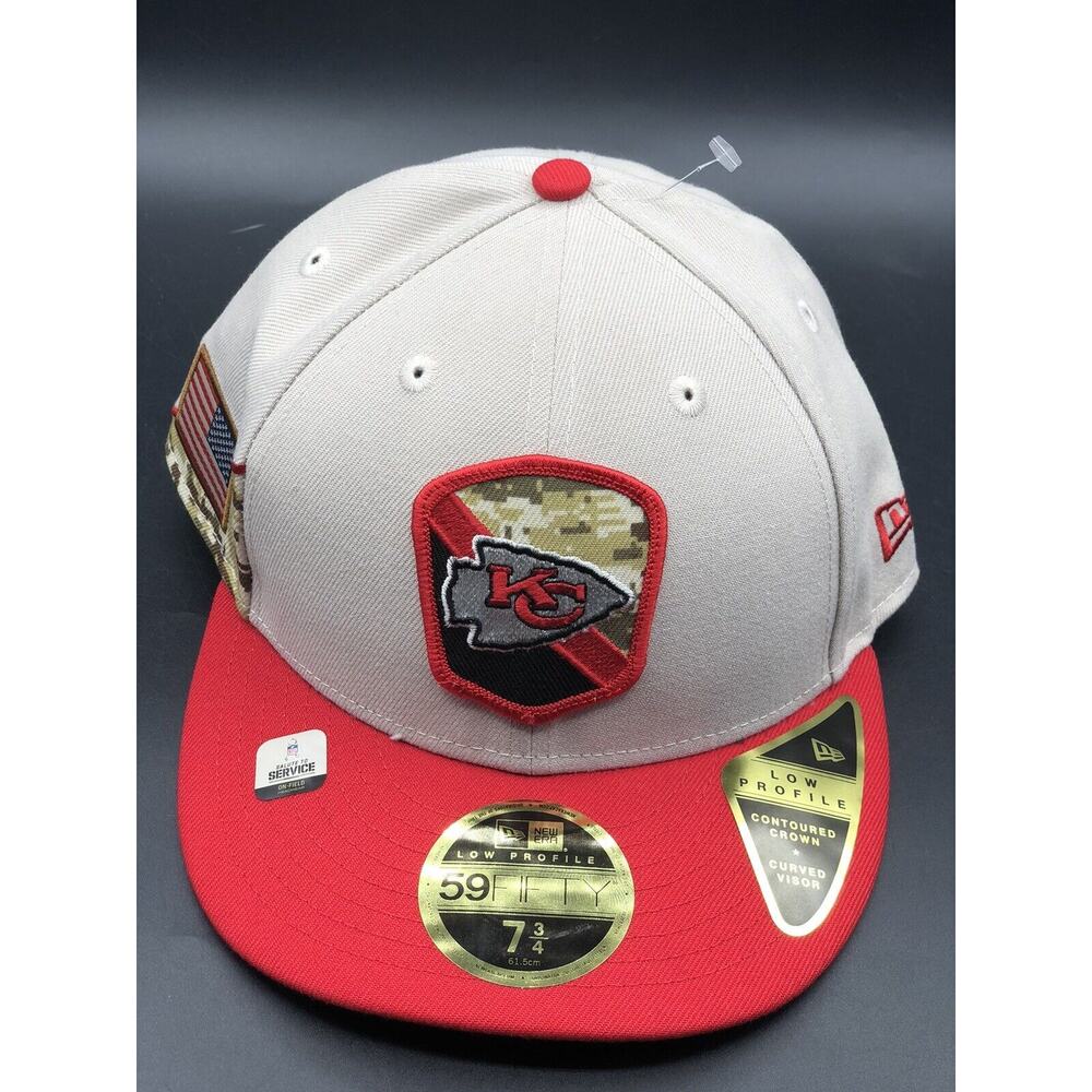NEW ERA KANSAS CITY CHIEFS MENS TAN 2023 SALUTE TO SERVICE 59FIFTY FITTED HAT